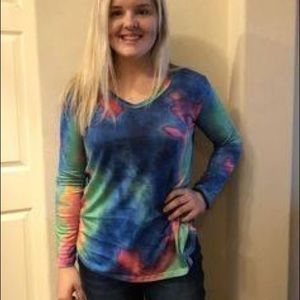 Tie Dye Long Sleeve Top